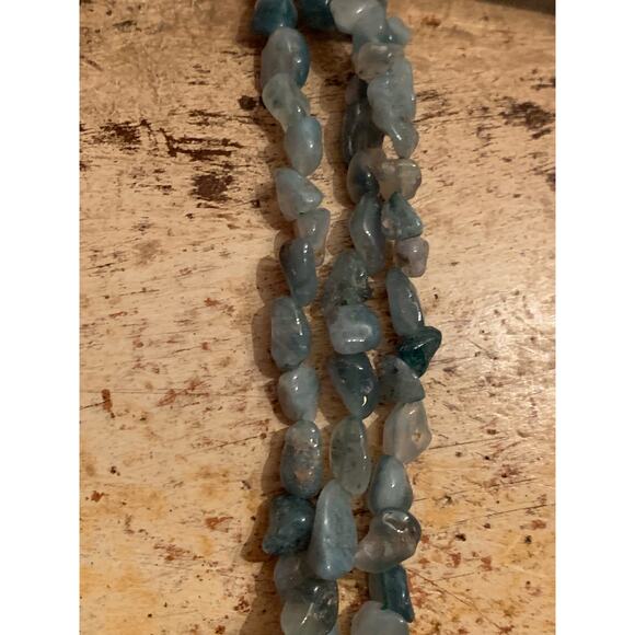 Three Strand Green Quartz Necklace with Magnetic Clasp - Picture 2 of 6